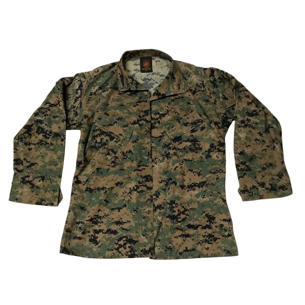 USMC MARPAT Woodland Digital Camo Utility Blouse Jacket Coachys Medium Regular - Picture 1 of 4